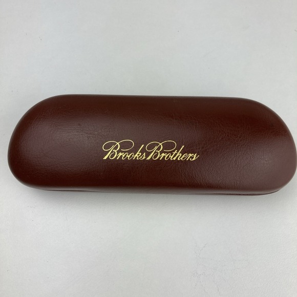 Brooks Brothers Eyeglasses Case Brown Clamshell Style - Picture 2 of 10